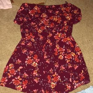 Strapless Floral Romper